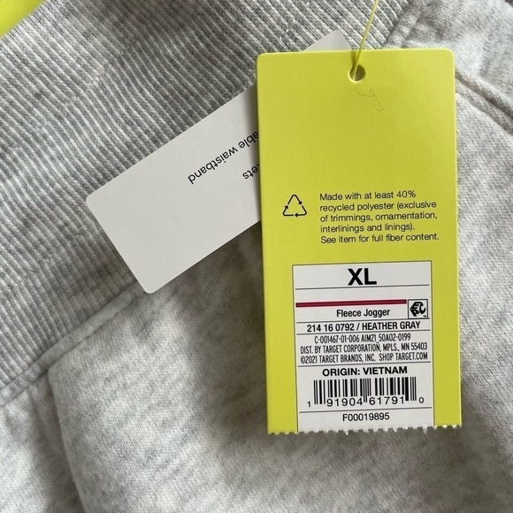 New ALL IN MOTION High-Rise Jogger Women Cotton Fleece Sweatpants Athletic Pants - Picture 4 of 4